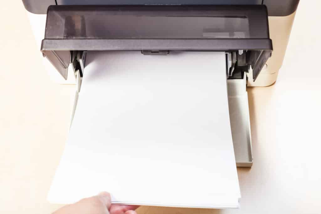 le papier d’imprimante dans une entreprise